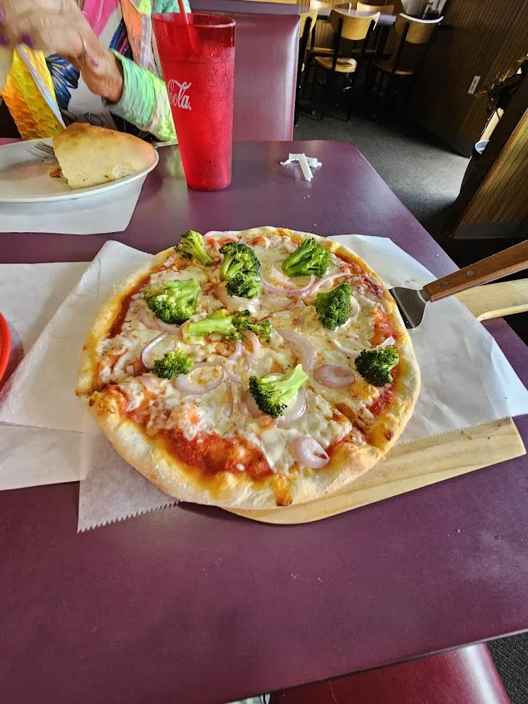 Broccoli and Onion Personal Pizza